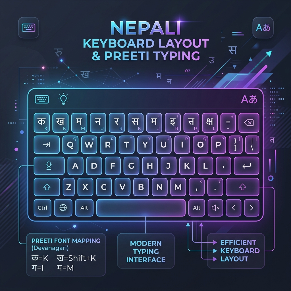 Preeti Keyboard Mapping Chart