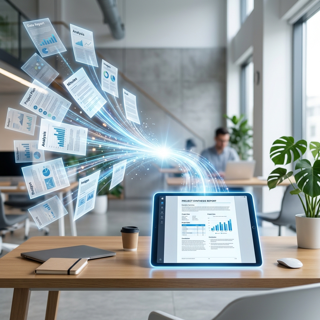 Visual representation of combining multiple digital files Visual representation of combining multiple digital files