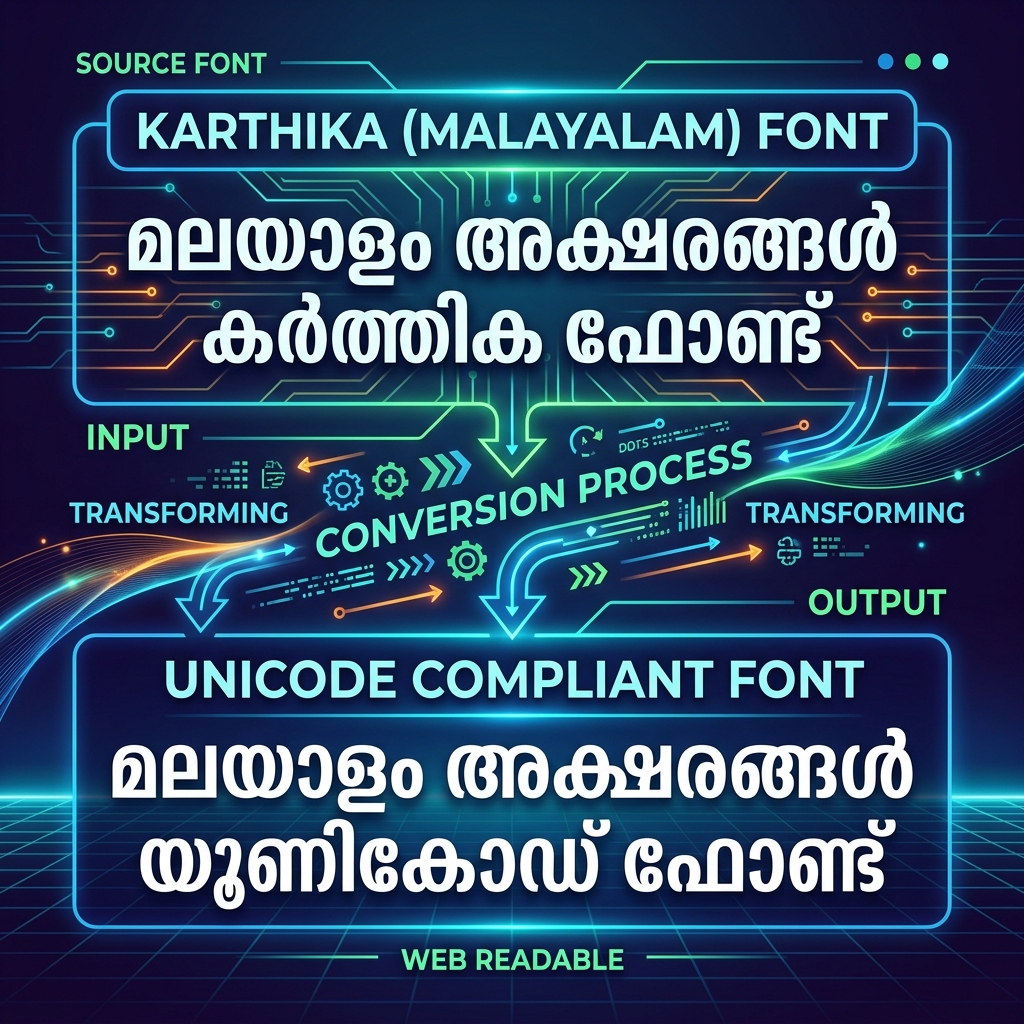 Karthika Malayalam to Unicode Font Converter