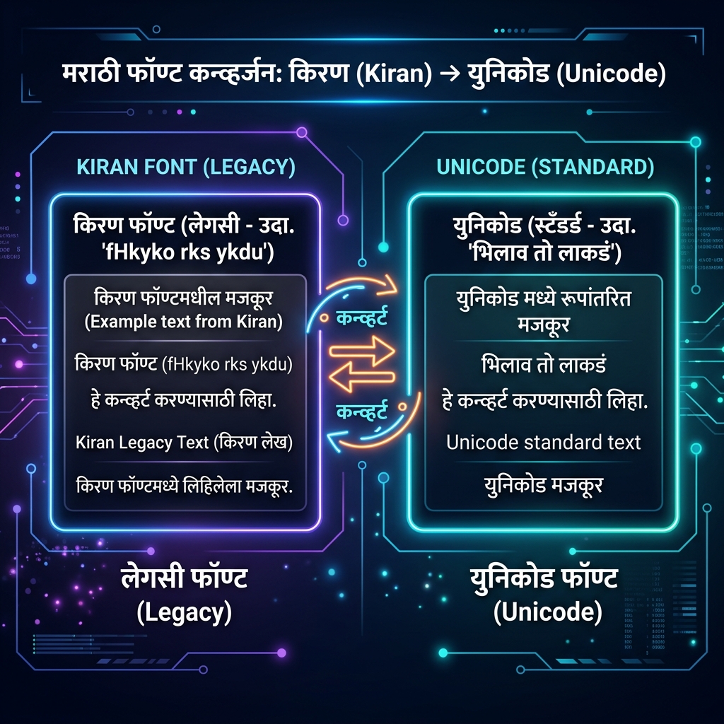 Kiran Marathi to Unicode Converter