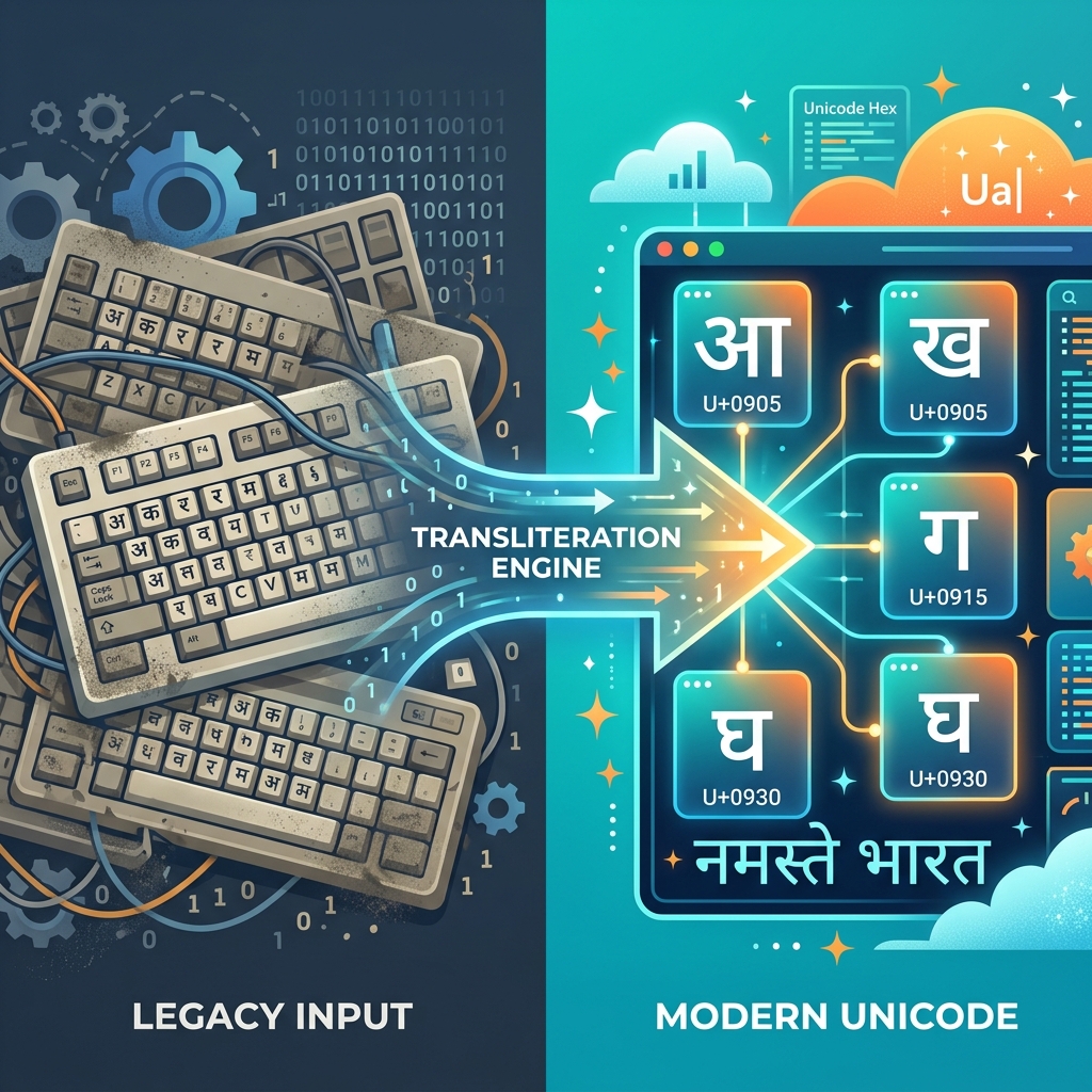 Harvard-Kyoto ASCII to Devanagari Unicode Conversion