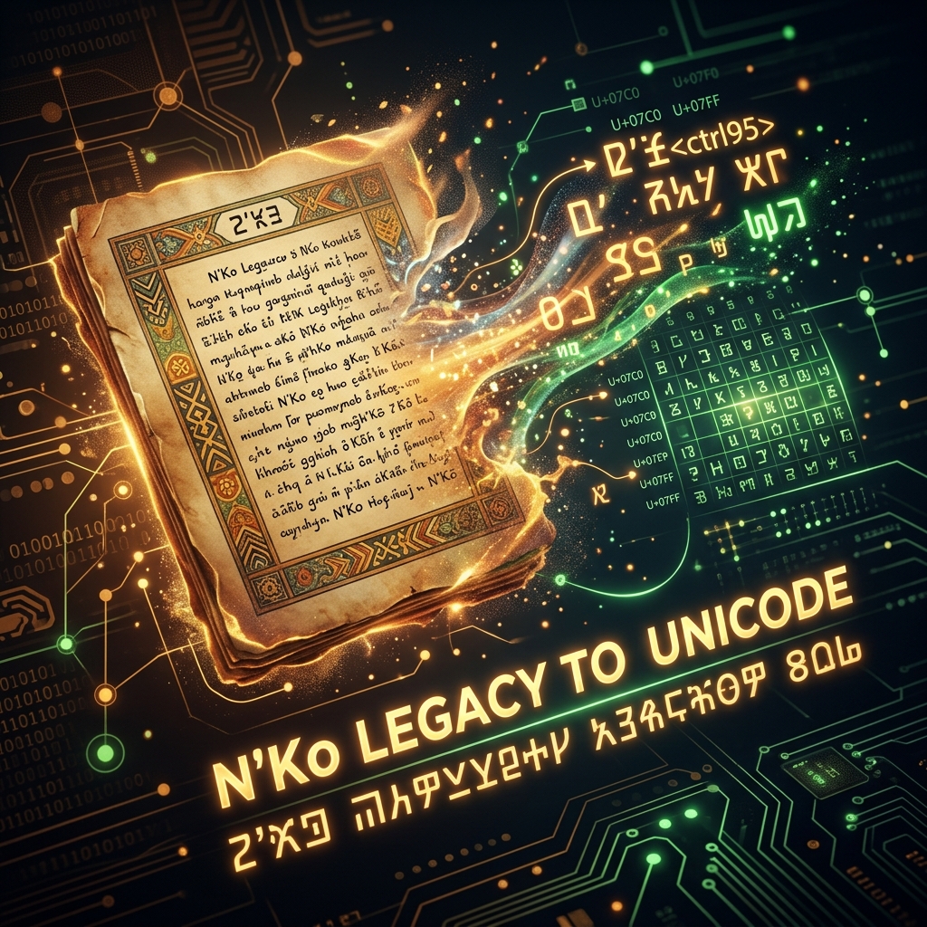 N'Ko Legacy to Unicode Transformation