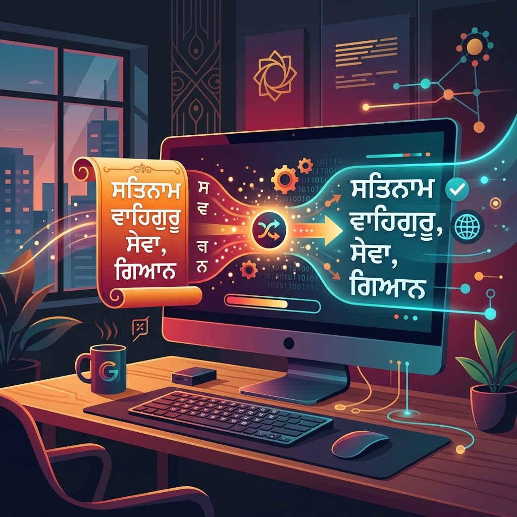 Punjabi Joy to Unicode Converter Process